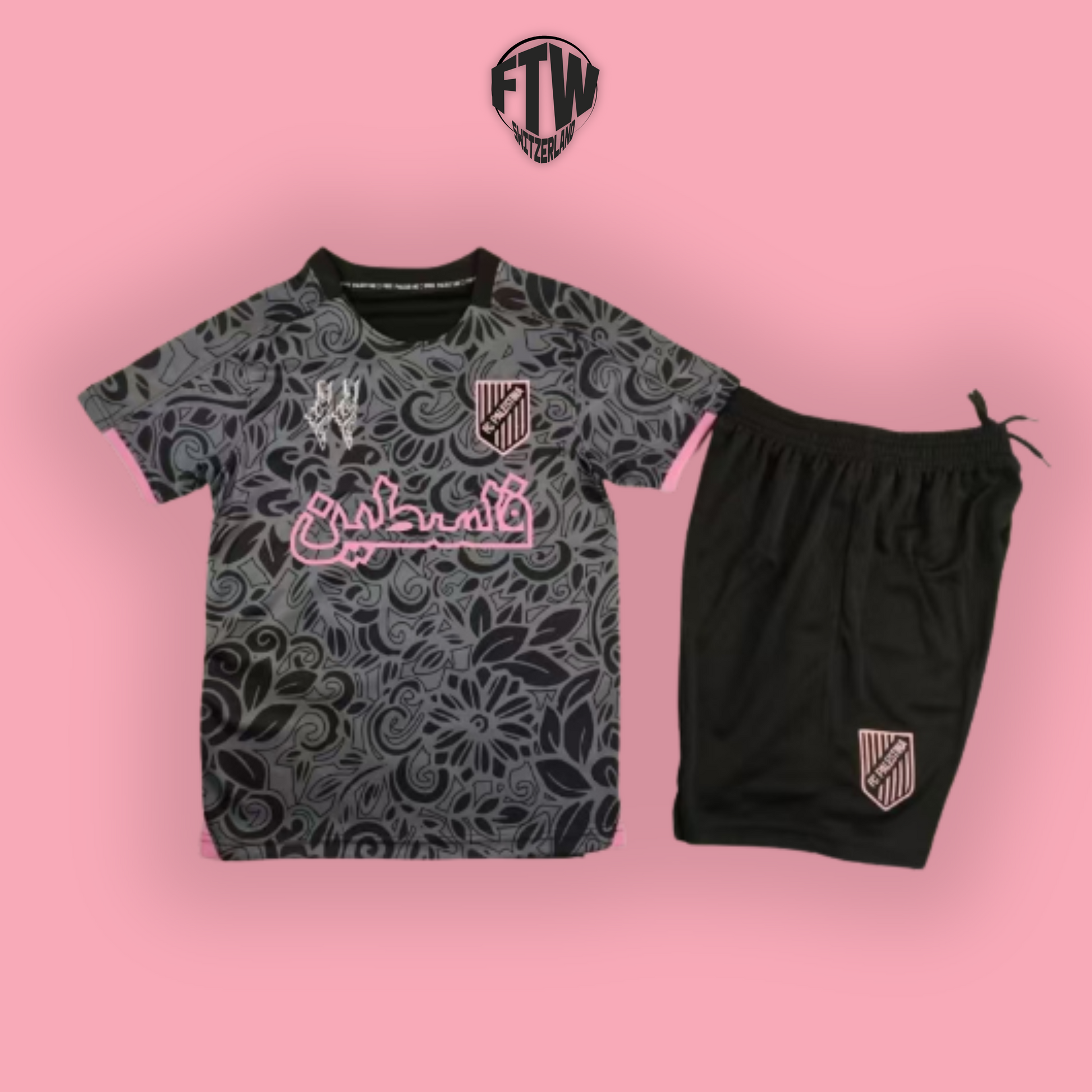 Palästina Trikot - Schwarz / Pink*