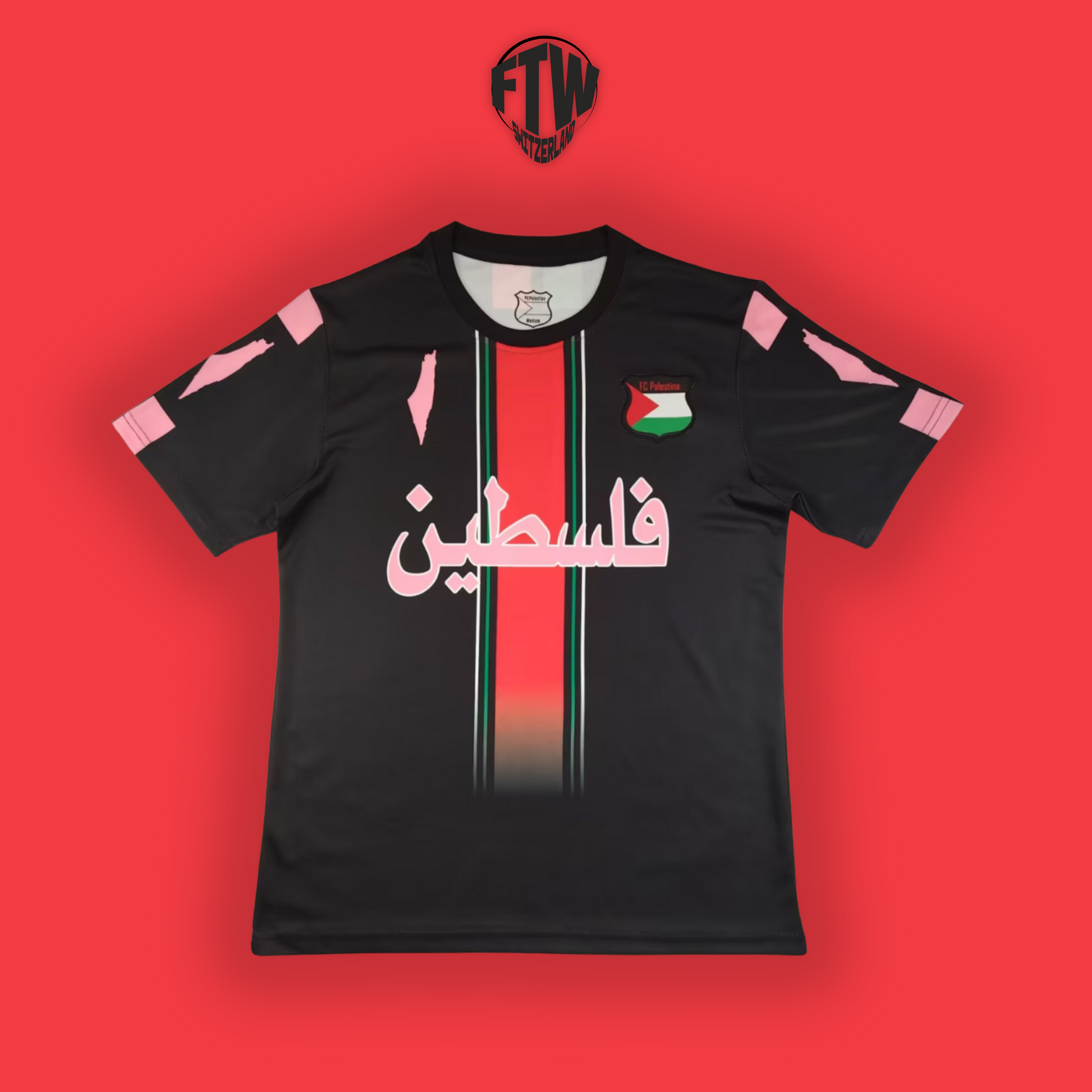Palästina Trikot - Rot / Schwarz