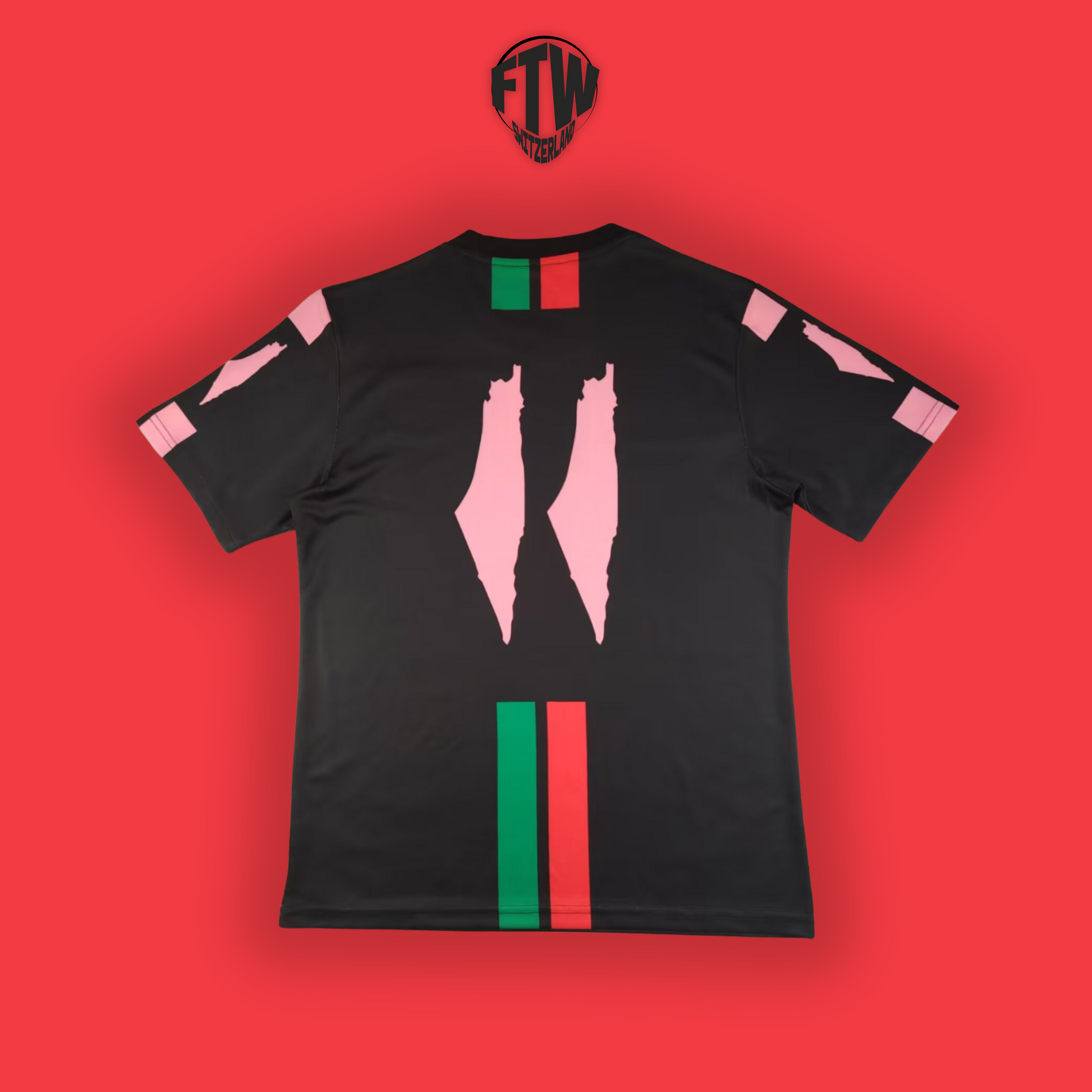 Palästina Trikot - Rot / Schwarz